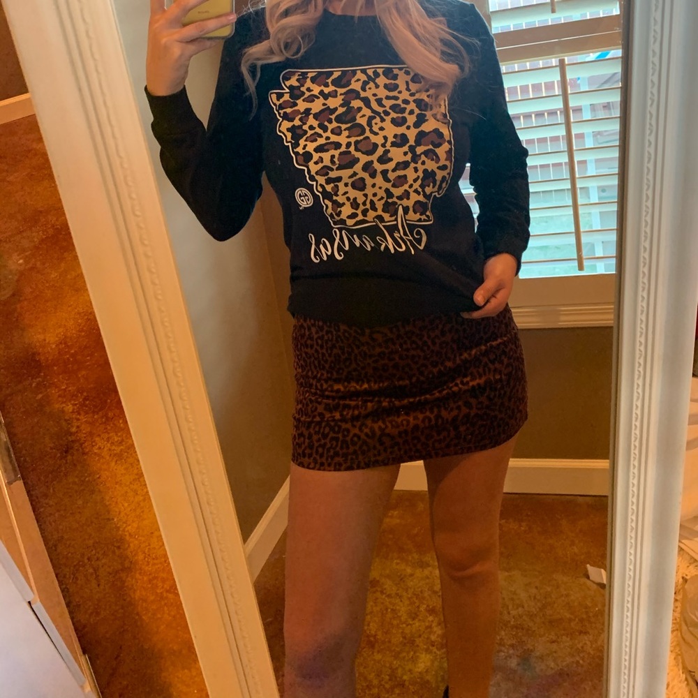 NWT Animal Print Boutique Skirt